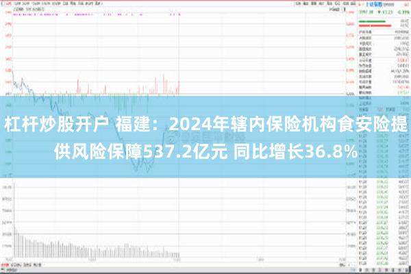 杠杆炒股开户 福建：2024年辖内保险机构食安险提供风险保障537.2亿元 同比增长36.8%